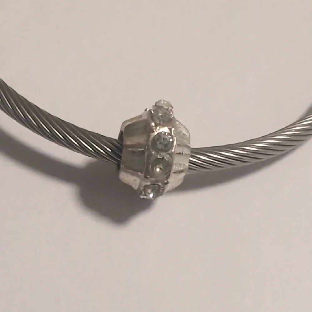 Silver with Crystal Accents Charm‎ for Pandora Style Bracelet